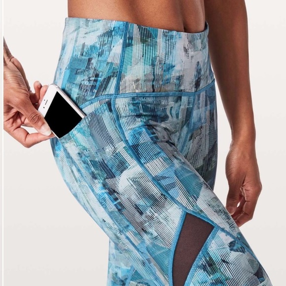 Lululemon On Pace Tight 7/8 24" Women's Size 4 Sun Dazed Multi Blue Leggings - Picture 5 of 16